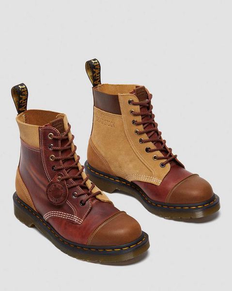 Dr Martens 1460 Made in England Deadstock Leather Women Lace Up Boots Multicolor | USA-457321