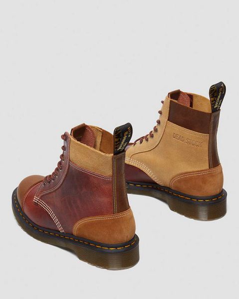 Dr Martens 1460 Made in England Deadstock Leather Women Lace Up Boots Multicolor | USA-457321