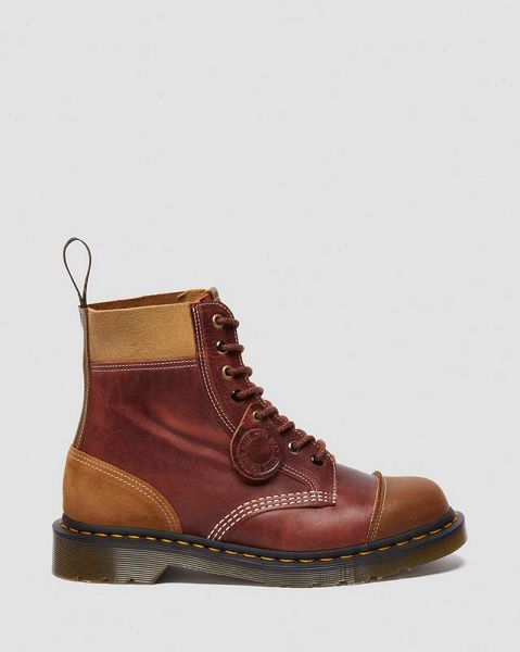 Dr Martens 1460 Made in England Deadstock Leather Women Lace Up Boots Multicolor | USA-457321