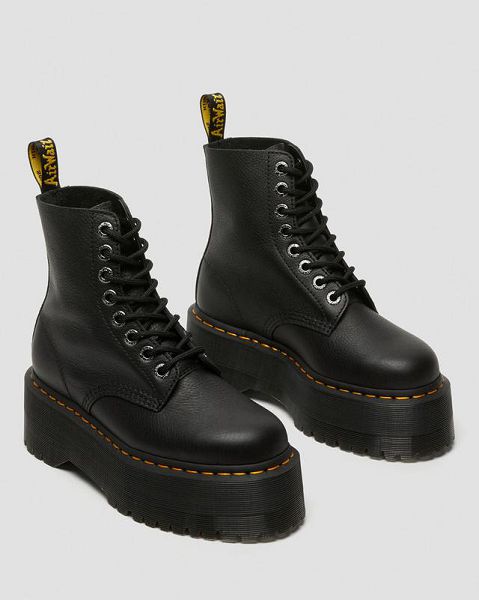 Dr Martens 1460 Max Leather Men Platform Boots Black | USA-765312