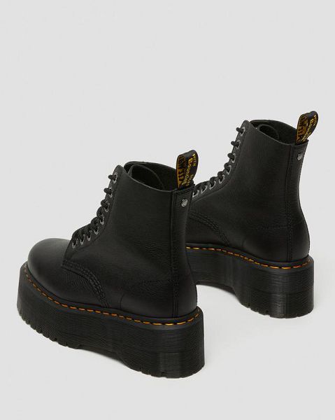 Dr Martens 1460 Max Leather Men Platform Boots Black | USA-765312