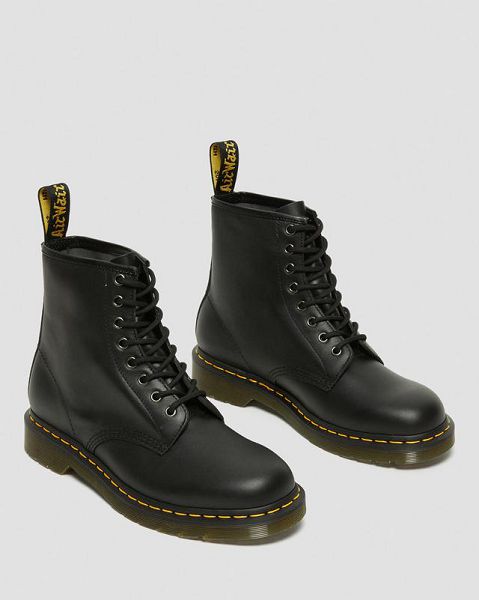 Dr Martens 1460 Nappa Leather Men Lace Up Boots Black | USA-264807