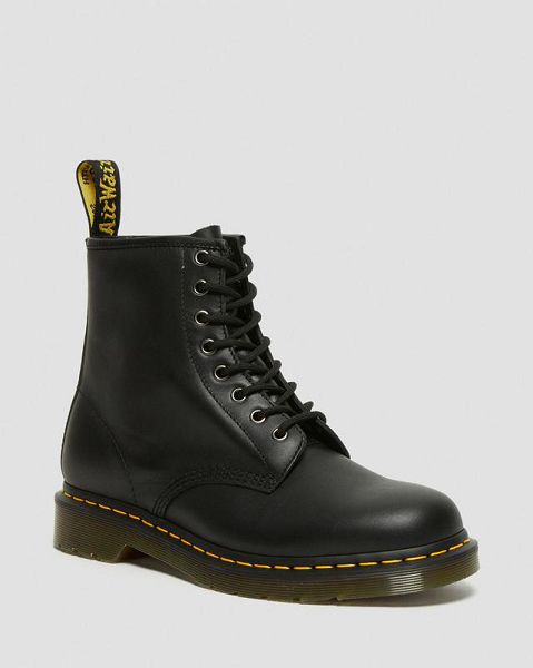 Dr Martens 1460 Nappa Leather Men Lace Up Boots Black | USA-264807