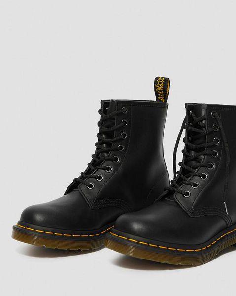 Dr Martens 1460 Nappa Leather Women Lace Up Boots Black | USA-493570