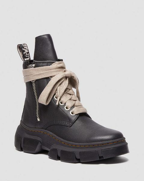 Dr Martens 1460 Rick Owens DMXL Leather Men Lace Up Boots Black | USA-681390