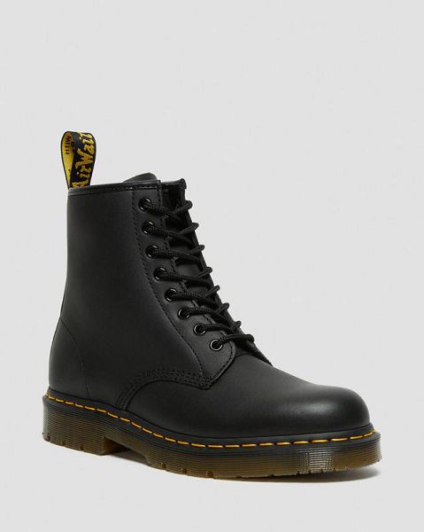 Dr Martens 1460 Slip Resistant Leather Men Lace Up Boots Black | USA-46953