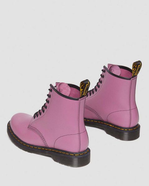 Dr Martens 1460 Smooth Leather Men Lace Up Boots Purple | USA-106459