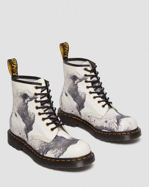 Dr Martens 1460 Tate 'Decalcomania' Backhand Leather Women Lace Up Boots Multicolor | USA-96123