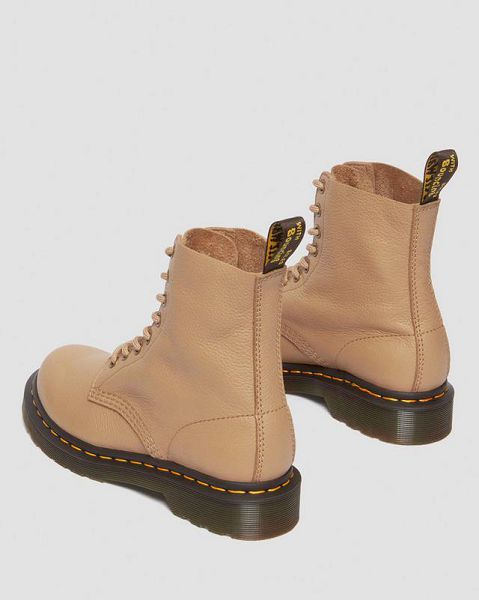 Dr Martens 1460 Virginia Men Leather Boots Brown | USA-24739