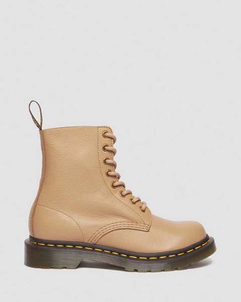 Dr Martens 1460 Virginia Men Leather Boots Brown | USA-24739