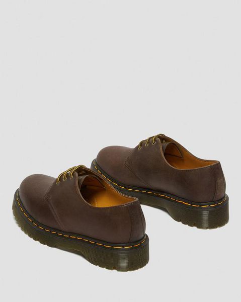 Dr Martens 1461 Bex Crazy Horse Leather Men Oxford Shoes Dark Brown | USA-173280