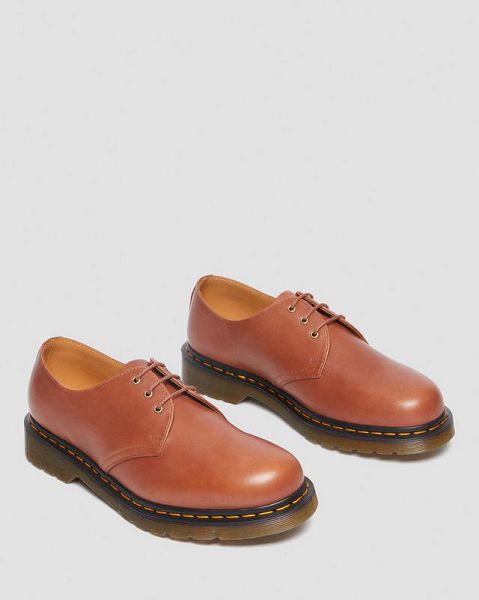 Dr Martens 1461 Carrara Leather Men Oxford Shoes Brown | USA-891736