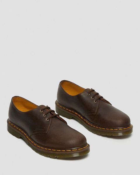 Dr Martens 1461 Crazy Horse Leather Men Oxford Shoes Brown | USA-479251