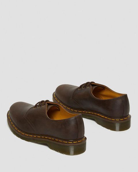 Dr Martens 1461 Crazy Horse Leather Men Oxford Shoes Brown | USA-479251