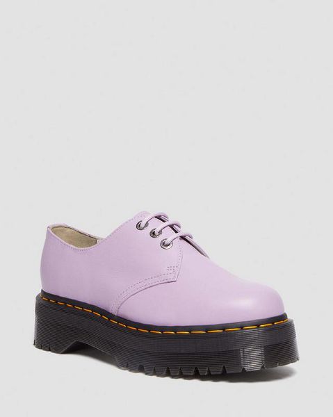 Dr Martens 1461 II Pisa Leather Men Platform Shoes Purple | USA-561380