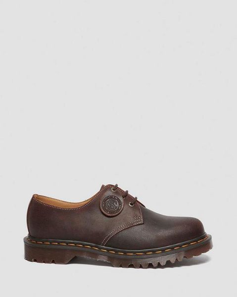 Dr Martens 1461 Made In England Commander Men Oxford Shoes Brown | USA-432587