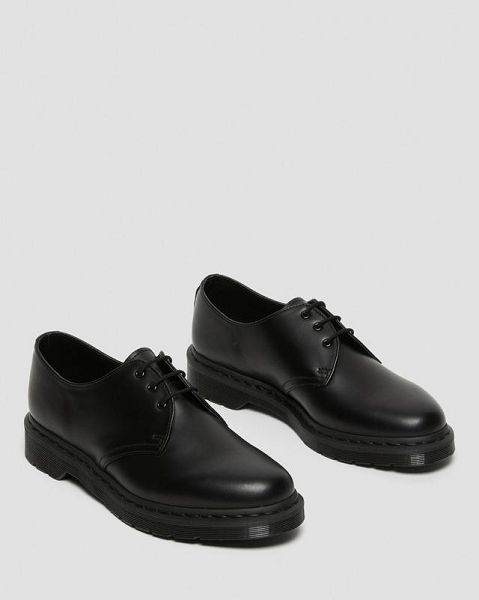 Dr Martens 1461 Mono Smooth Leather Men Oxford Shoes Black | USA-752089