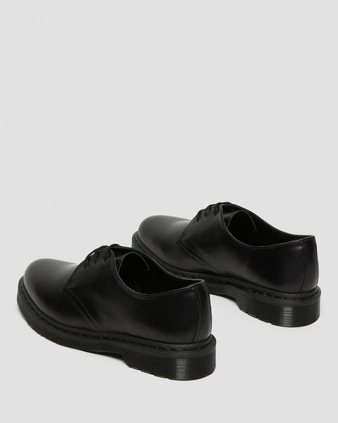 Dr Martens 1461 Mono Smooth Leather Men Oxford Shoes Black | USA-752089