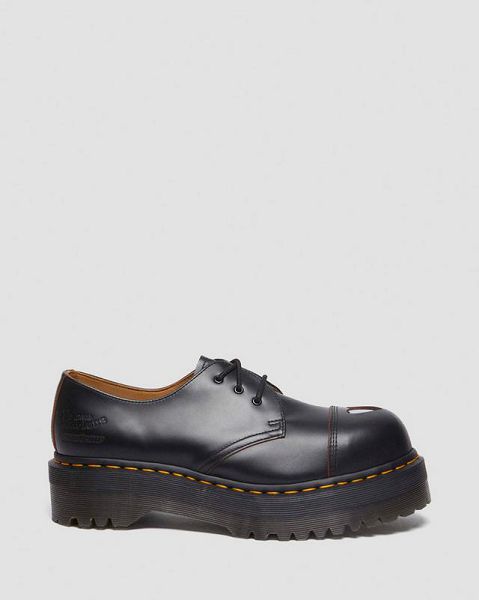 Dr Martens 1461 Platform MADEME Leather Men Oxford Shoes Black | USA-731569