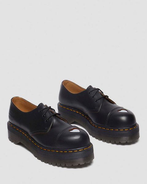 Dr Martens 1461 Platform MADEME Leather Women Oxford Shoes Black | USA-416982