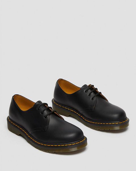 Dr Martens 1461 Smooth Leather Men Oxford Shoes Black | USA-872195