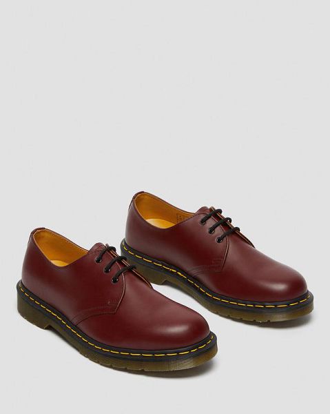 Dr Martens 1461 Smooth Leather Men Oxford Shoes Pink / Red | USA-310947