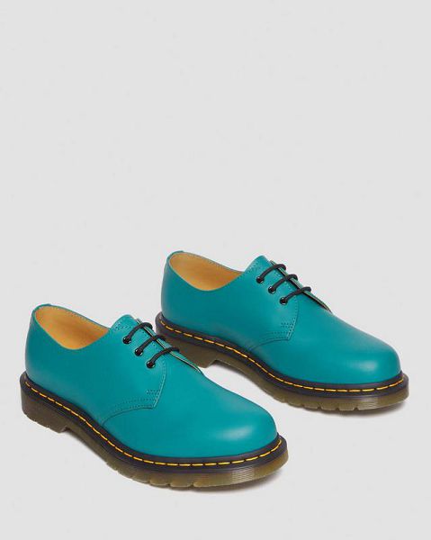 Dr Martens 1461 Smooth Leather Men Oxford Shoes Green / Black | USA-968352