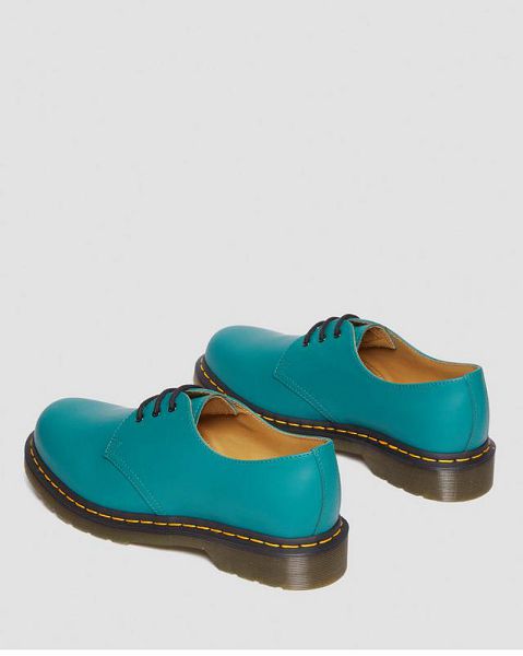 Dr Martens 1461 Smooth Leather Men Oxford Shoes Green / Black | USA-968352