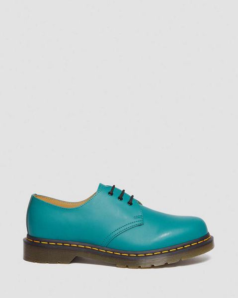 Dr Martens 1461 Smooth Leather Men Oxford Shoes Green / Black | USA-968352