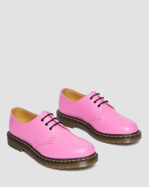 Dr Martens 1461 Smooth Leather Men Oxford Shoes Pink | USA-792154