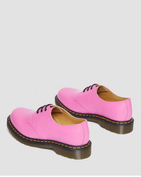 Dr Martens 1461 Smooth Leather Men Oxford Shoes Pink | USA-792154