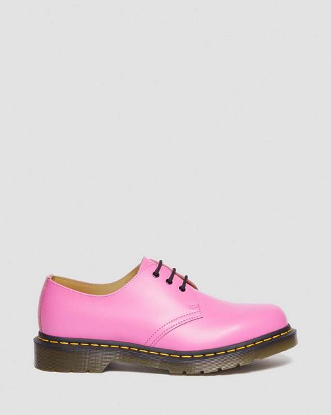 Dr Martens 1461 Smooth Leather Men Oxford Shoes Pink | USA-792154