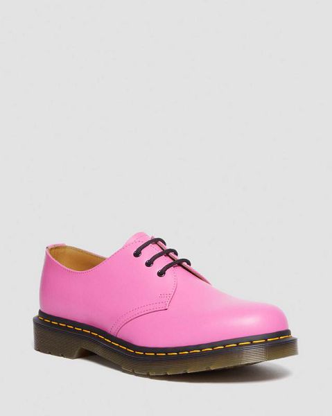 Dr Martens 1461 Smooth Leather Men Oxford Shoes Pink | USA-792154