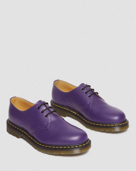 Dr Martens 1461 Smooth Leather Men Oxford Shoes Purple | USA-358941