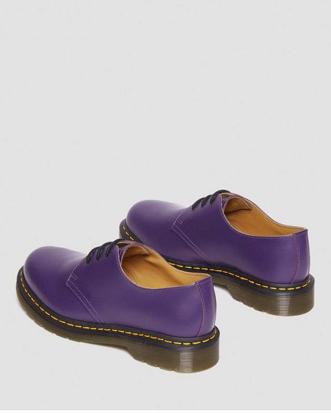 Dr Martens 1461 Smooth Leather Men Oxford Shoes Purple | USA-358941