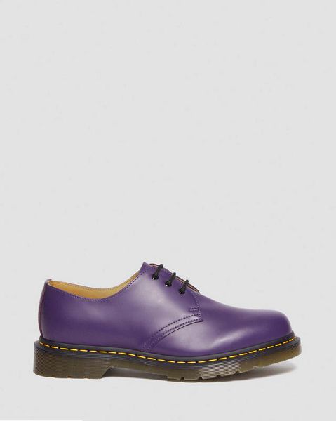 Dr Martens 1461 Smooth Leather Men Oxford Shoes Purple | USA-358941