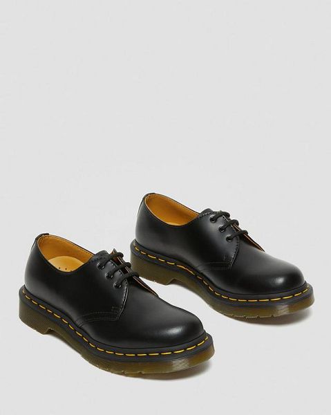 Dr Martens 1461 Smooth Leather Women Oxford Shoes Black | USA-652198