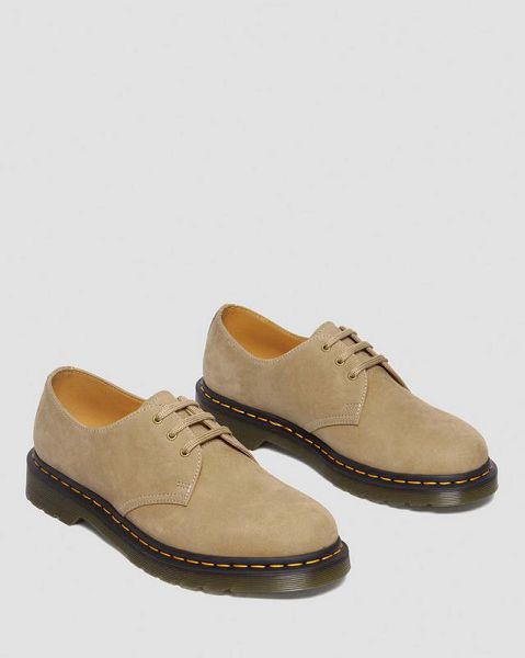 Dr Martens 1461 Tumbled Nubuck Leather Men Oxford Shoes Brown | USA-750364