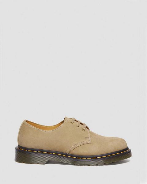 Dr Martens 1461 Tumbled Nubuck Leather Men Oxford Shoes Brown | USA-750364