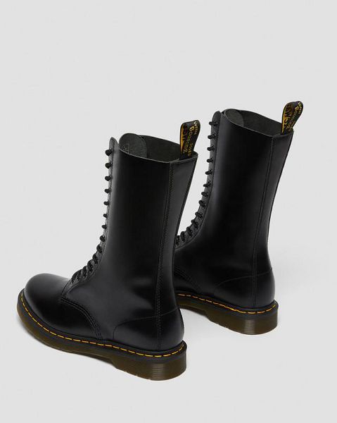 Dr Martens 1914 Smooth Leather Men Tall Boots Black | USA-826341