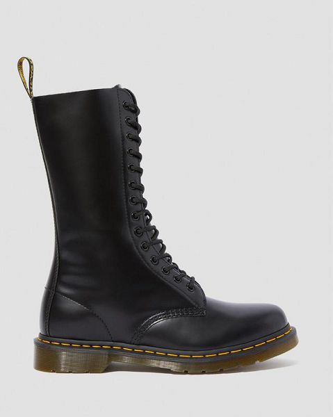 Dr Martens 1914 Smooth Leather Men Tall Boots Black | USA-826341