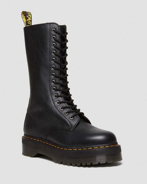 Dr Martens 1B99 Pisa Leather Mid Calf Women Lace Up Boots Black | USA-476159