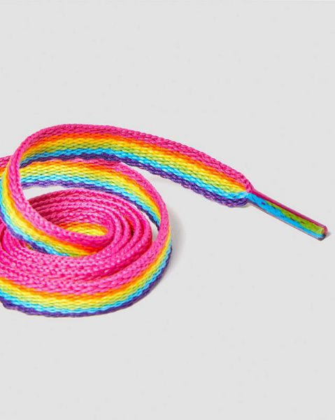 Dr Martens 26 Inch Flat Rainbow Shoe Laces Accessories 3 EYE Multicolor | USA-598062