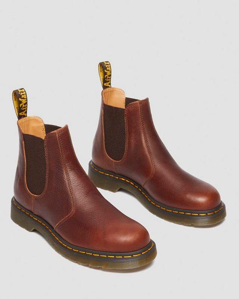 Dr Martens 2976 Ambassador Leather Men Chelsea Boots Brown | USA-387294