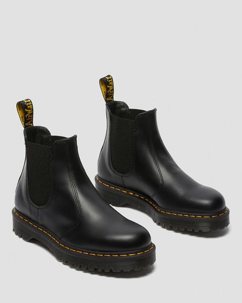 Dr Martens 2976 Bex Smooth Leather Men Chelsea Boots Black | USA-132879