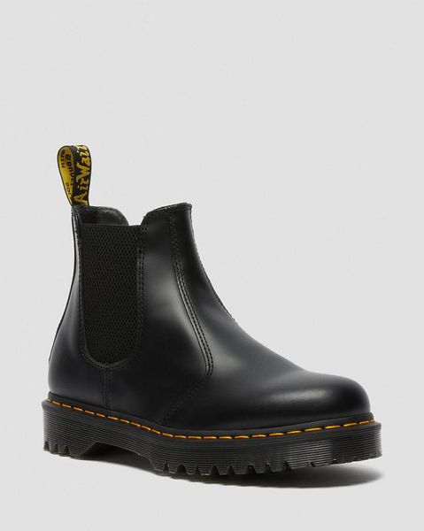 Dr Martens 2976 Bex Smooth Leather Men Chelsea Boots Black | USA-132879