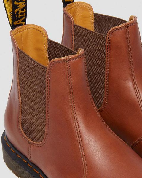 Dr Martens 2976 Carrara Leather Men Chelsea Boots Brown | USA-134820