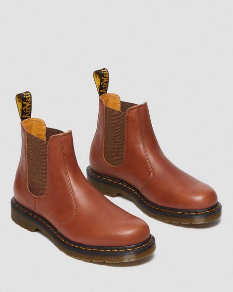 Dr Martens 2976 Carrara Leather Men Chelsea Boots Brown | USA-134820