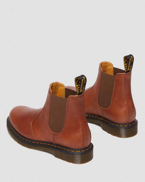 Dr Martens 2976 Carrara Leather Men Chelsea Boots Brown | USA-134820