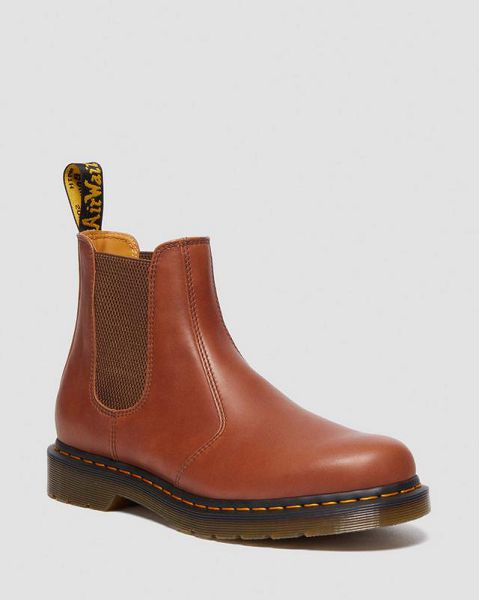 Dr Martens 2976 Carrara Leather Men Chelsea Boots Brown | USA-134820